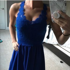 Cobalt blue lace dress